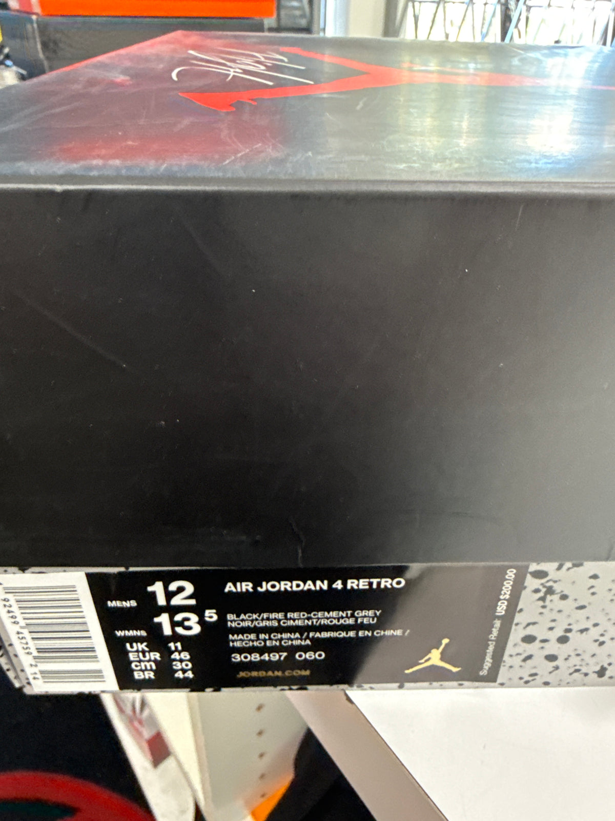 AIR JORDAN 4 BRED 2019 - SIZE 12 (WORN)