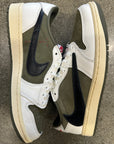 AIR JORDAN 1 LOW TRAVIS SCOTT MEDIUM OLIVE - SIZE 9.5 (WORN) - SUPER CLEAN