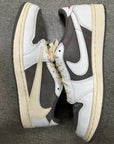 AIR JORDAN 1 LOW TRAVIS SCOTT REVERSE MOCHA - SIZE 9 (WORN) - SUPER CLEAN