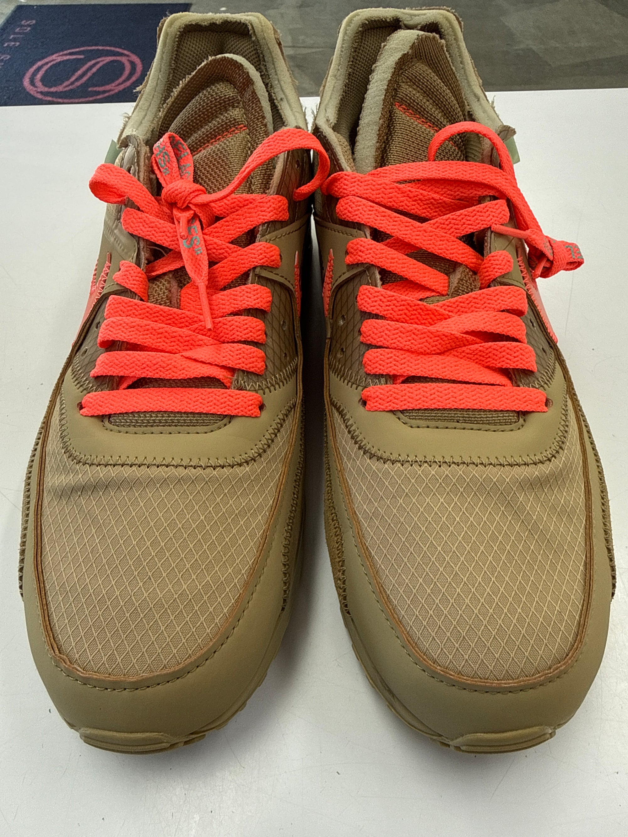 OFF WHITE AIR MAX 90 BEIGE - SIZE 11.5 (WORN)