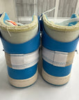 OFF WHITE AIR JORDAN 1 HIGH UNIVERSITY BLUE - SIZE 9.5 (WORN) - REPLACEMENT BOX