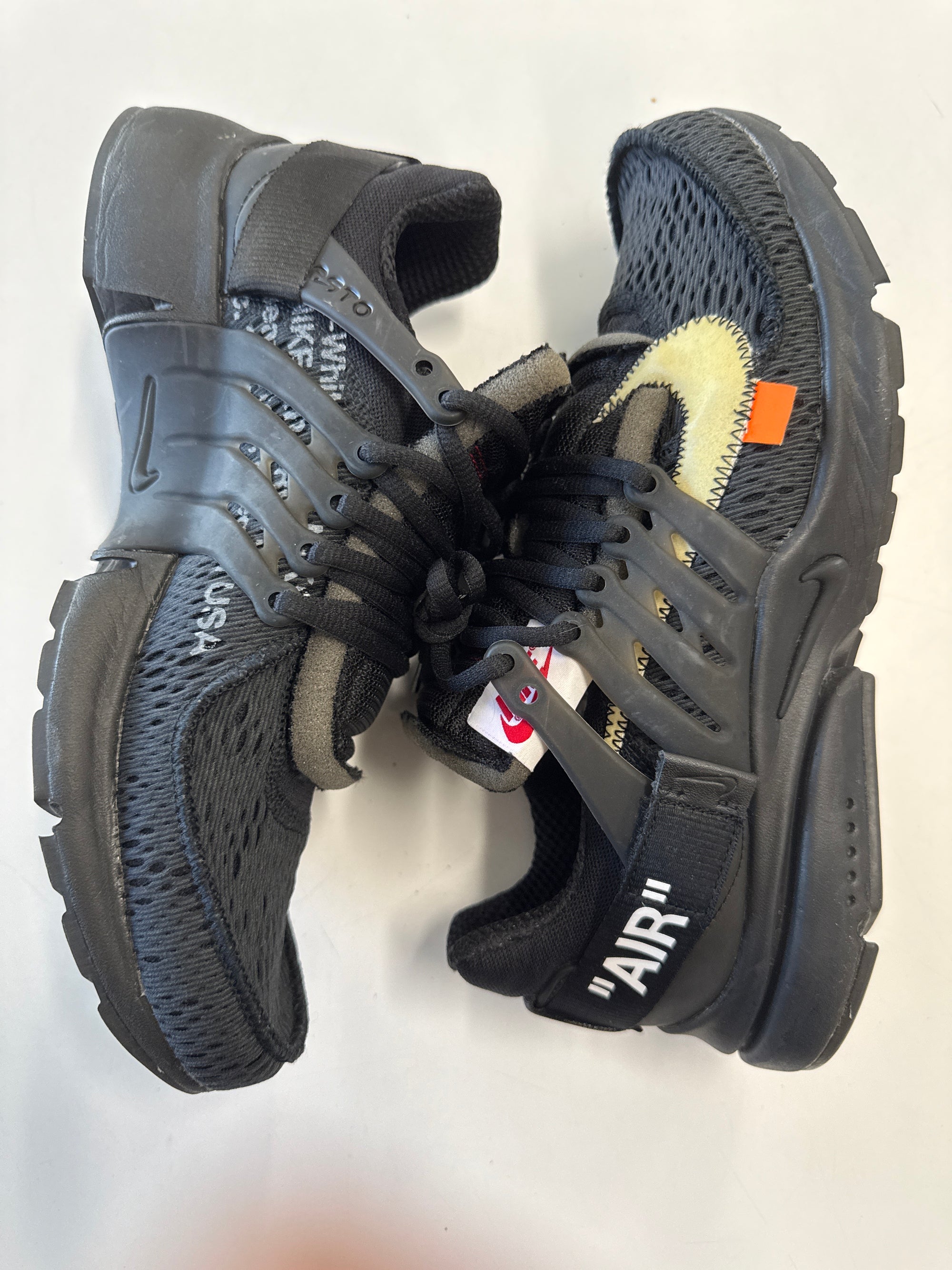 OFF WHITE AIR PRESTO BLACK 2018 - SIZE 10 (WORN) - SUPER CLEAN