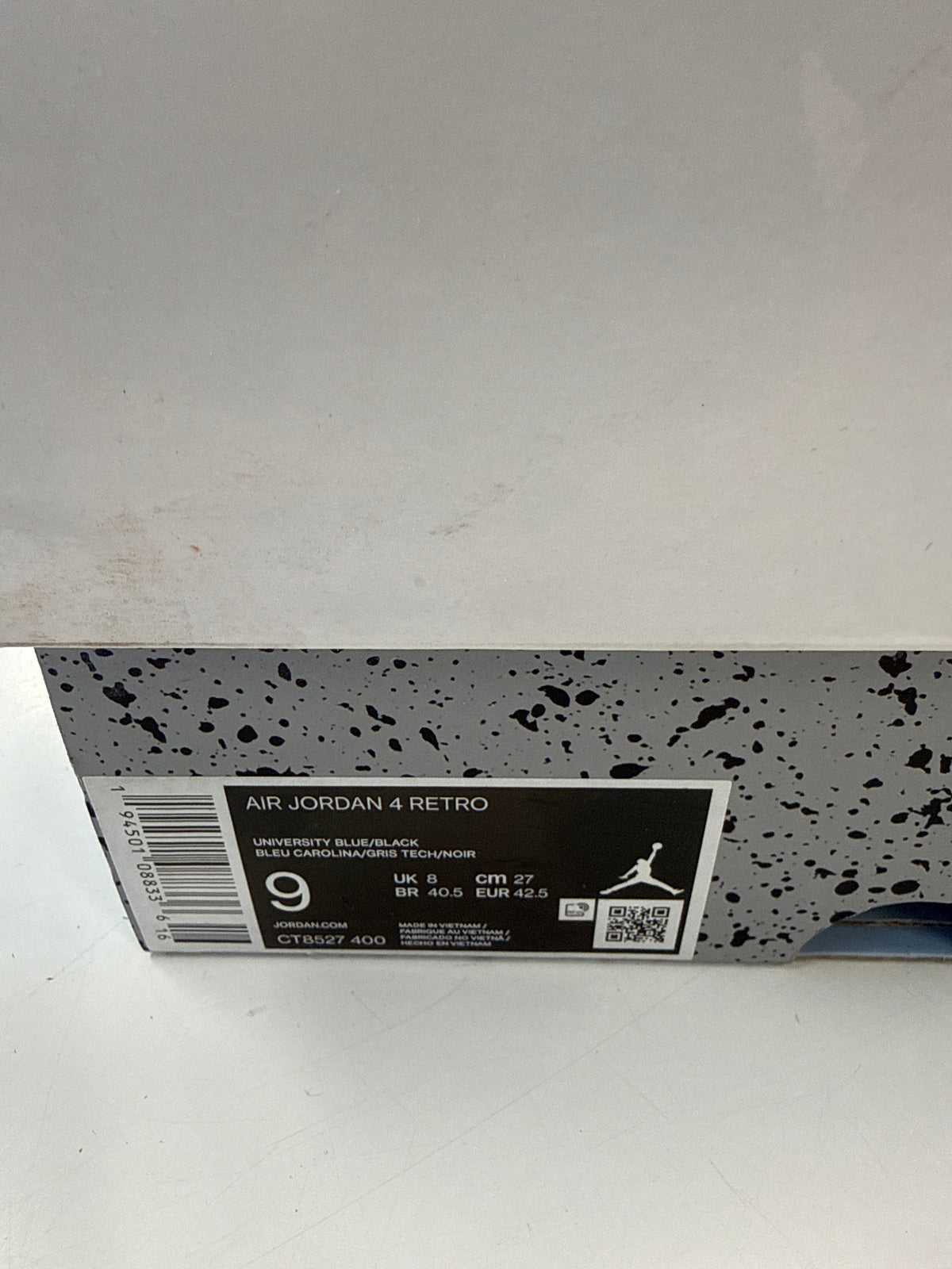 AIR JORDAN 4 UNIVERSITY BLUE - SIZE 9 (WORN)