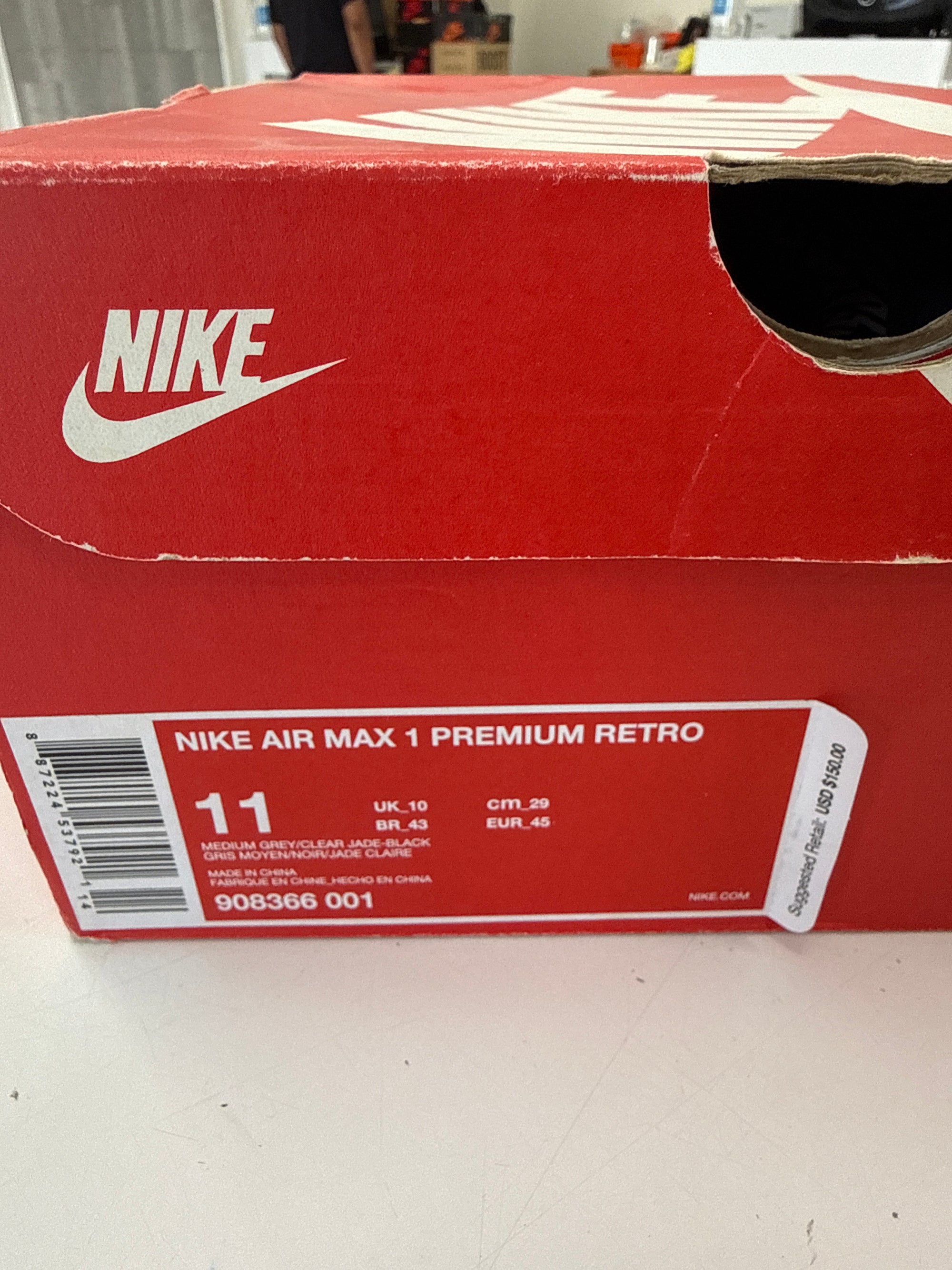 AIR MAX 1 ATMOS ELEPHANT 2017 - SIZE 11 (WORN)