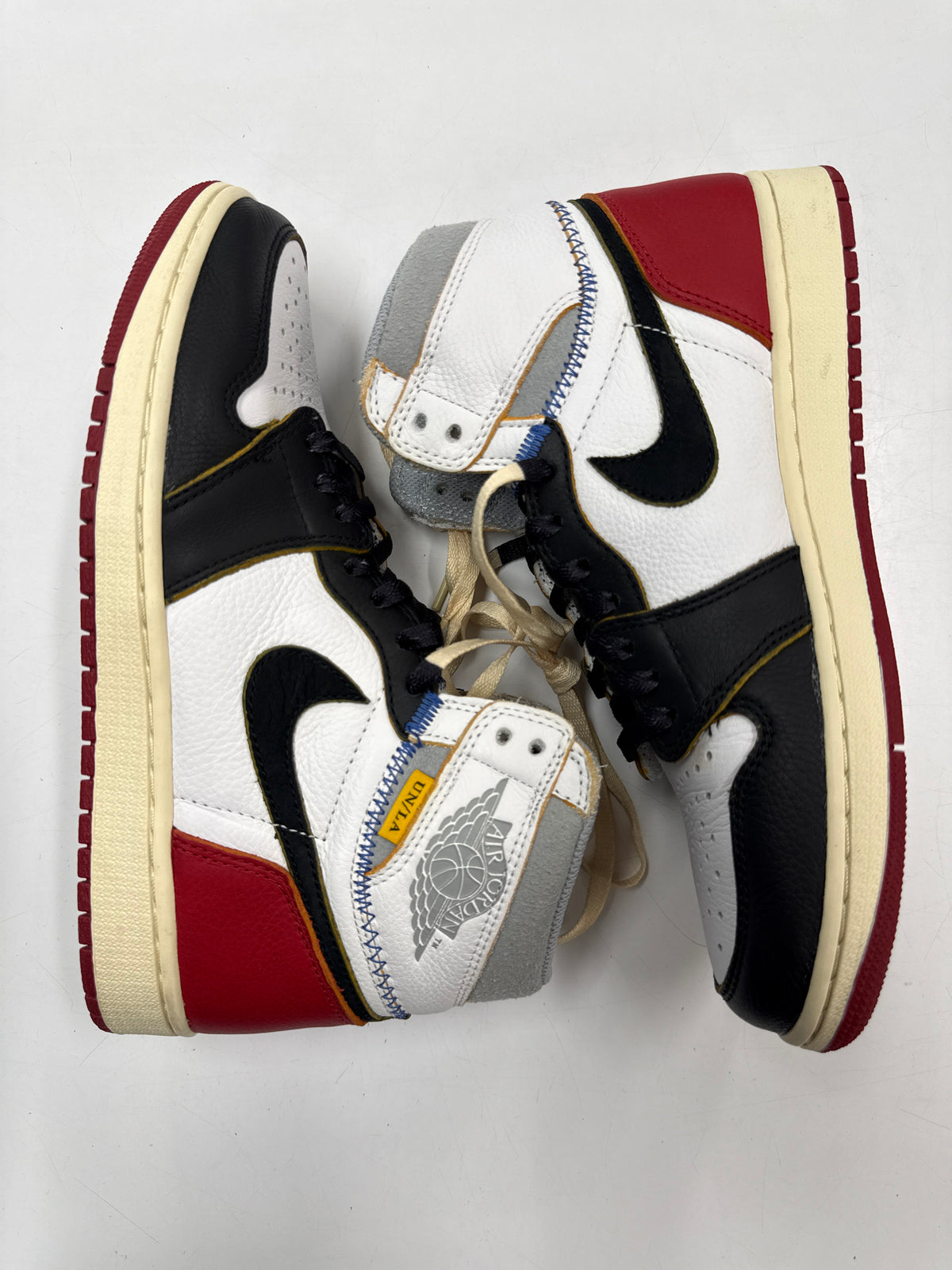 AIR JORDAN 1 HIGH UNION BLACK TOE - SIZE 8.5 (WORN)