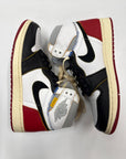 AIR JORDAN 1 HIGH UNION BLACK TOE - SIZE 8.5 (WORN)