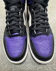 AIR JORDAN 1 HIGH COURT PURPLE 1.0 - SIZE 10.5 (WORN) - SUPER CLEAN