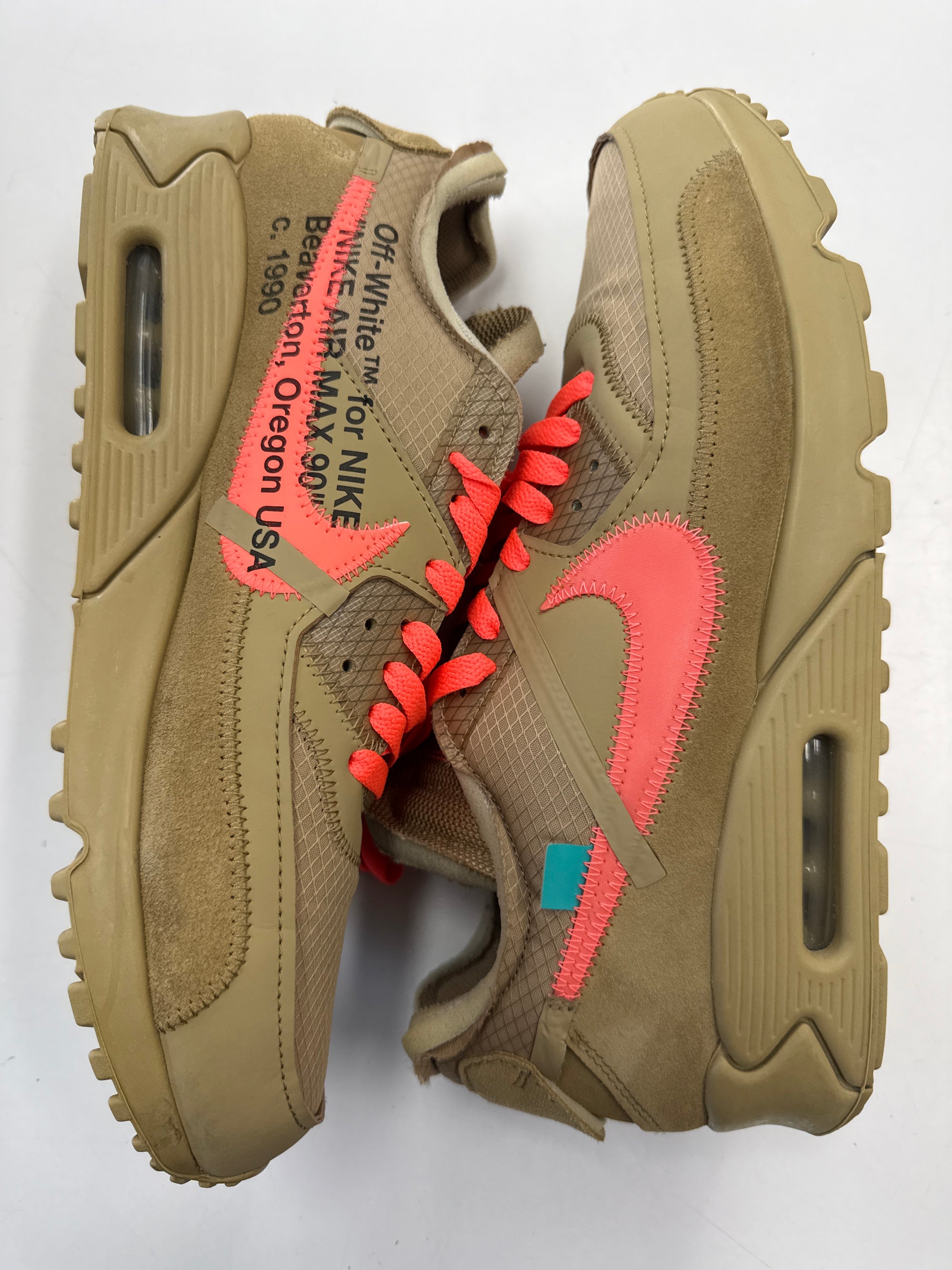 OFF WHITE AIR MAX 90 BEIGE - SIZE 11.5 (WORN)