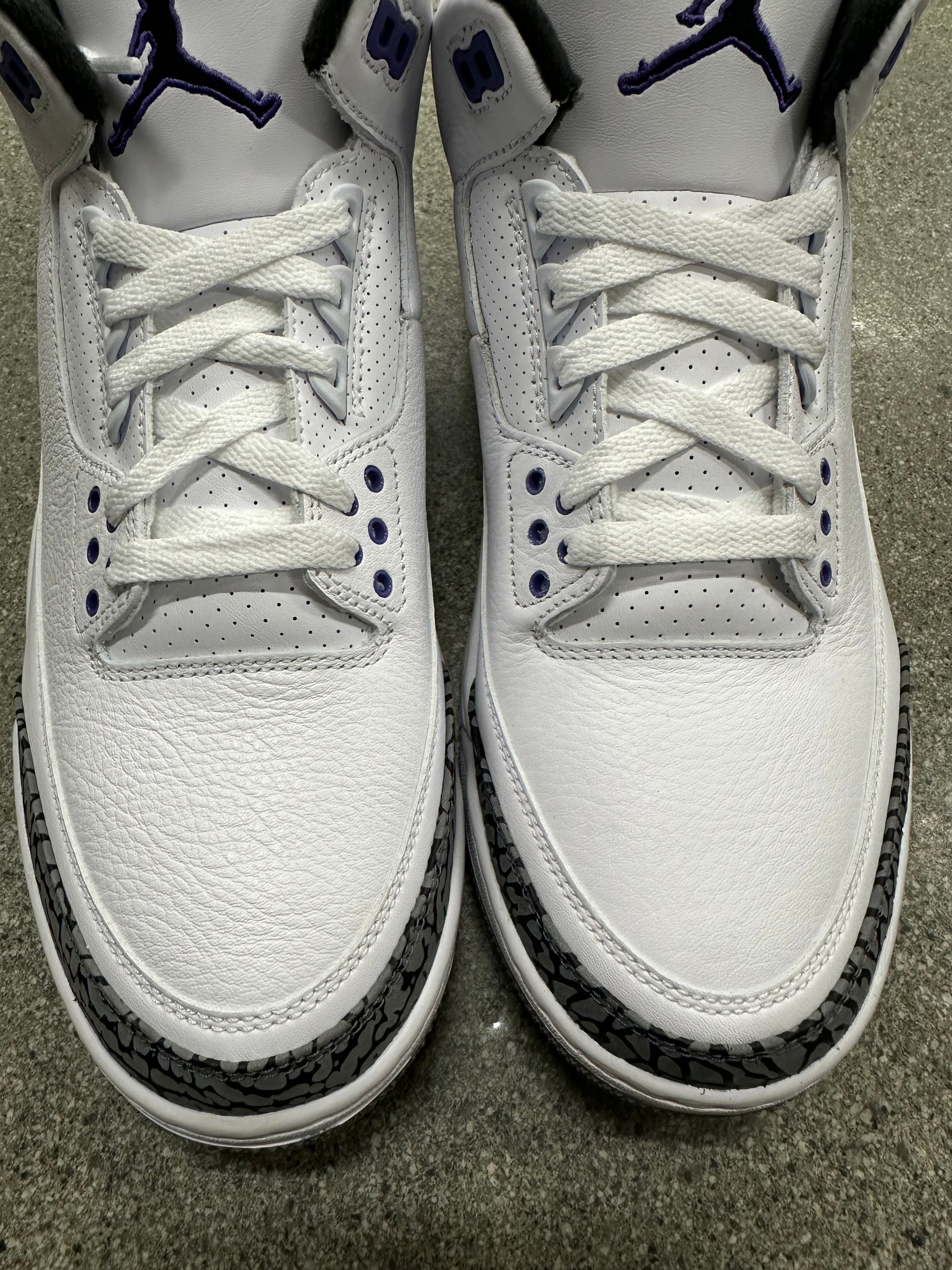 AIR JORDAN 3 DARK IRIS - SIZE 13 (WORN) (SUPER CLEAN)