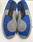 OFF WHITE AIR JORDAN 2 LOW BLACK BLUE - SIZE 9 (WORN)