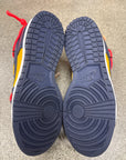 OFF WHITE DUNK LOW UNIVERSITY GOLD NAVY - SIZE 8 (WORN)