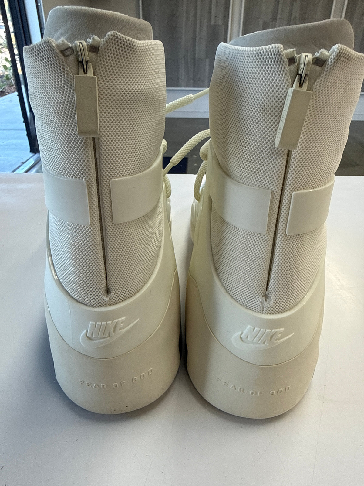 AIR FEAR OF GOD 1 SAIL BLACK - SIZE 12 (WORN)