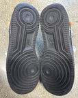 OFF WHITE AIR FORCE 1 LOW BLACK - SIZE 7.5 (WORN)