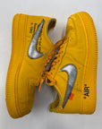 OFF WHITE AIR FORCE 1 LOW UNIVERSITY GOLD - SIZE 10 (WORN)