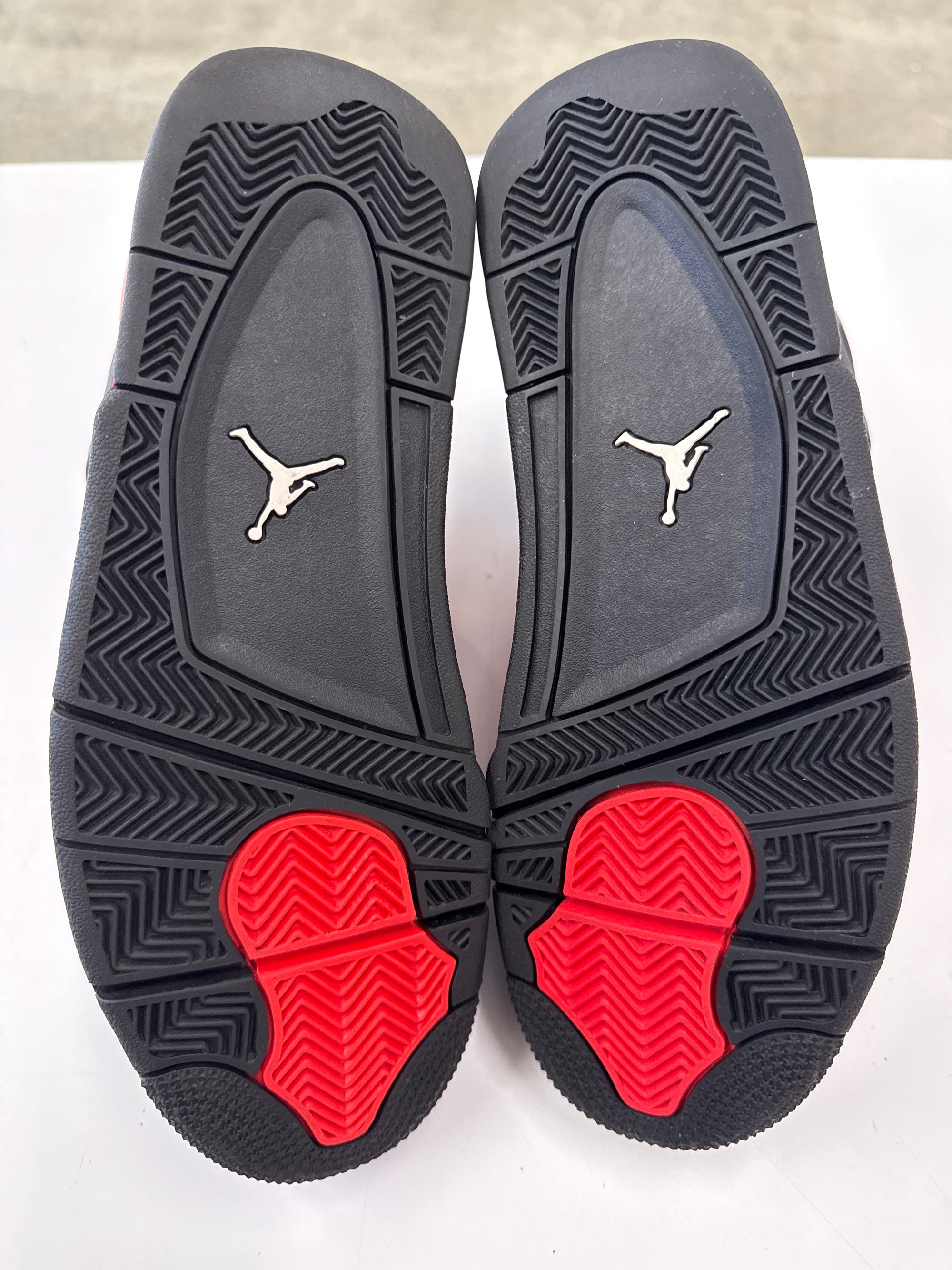 AIR JORDAN 4 RED THUNDER - SIZE 10 (WORN) - DAMAGED LID