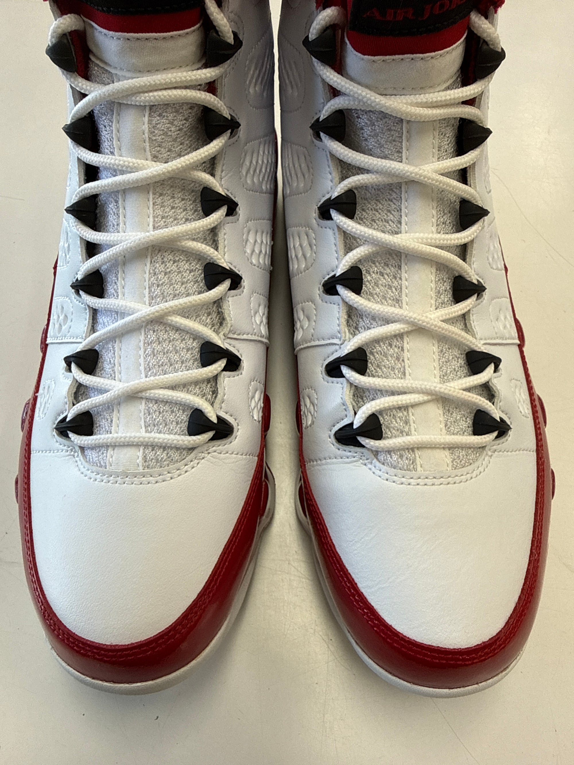 AIR JORDAN 9 WHITE GYM RED - SIZE 10 (WORN)