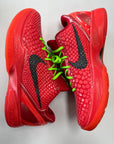 KOBE 6 PROTRO REVERSE GRINCH - SIZE 10.5 (WORN)
