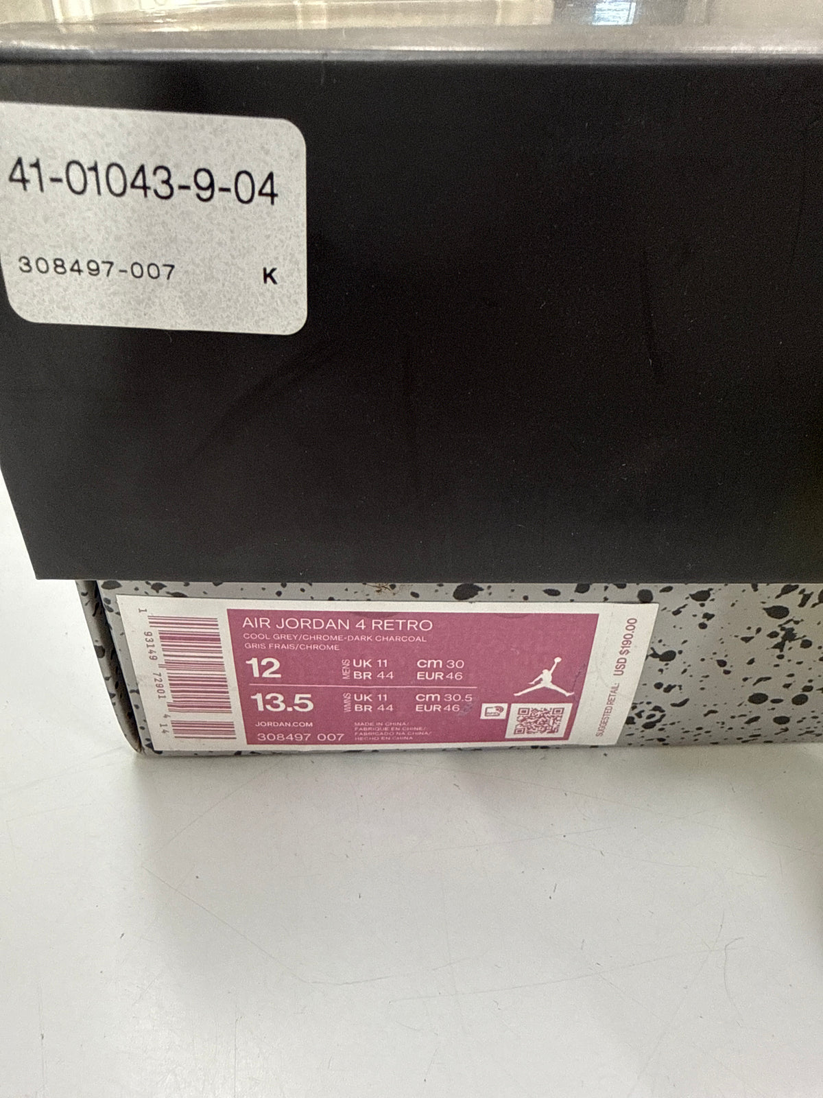 AIR JORDAN 4 COOL GREY 2019 - SIZE 12 (WORN)