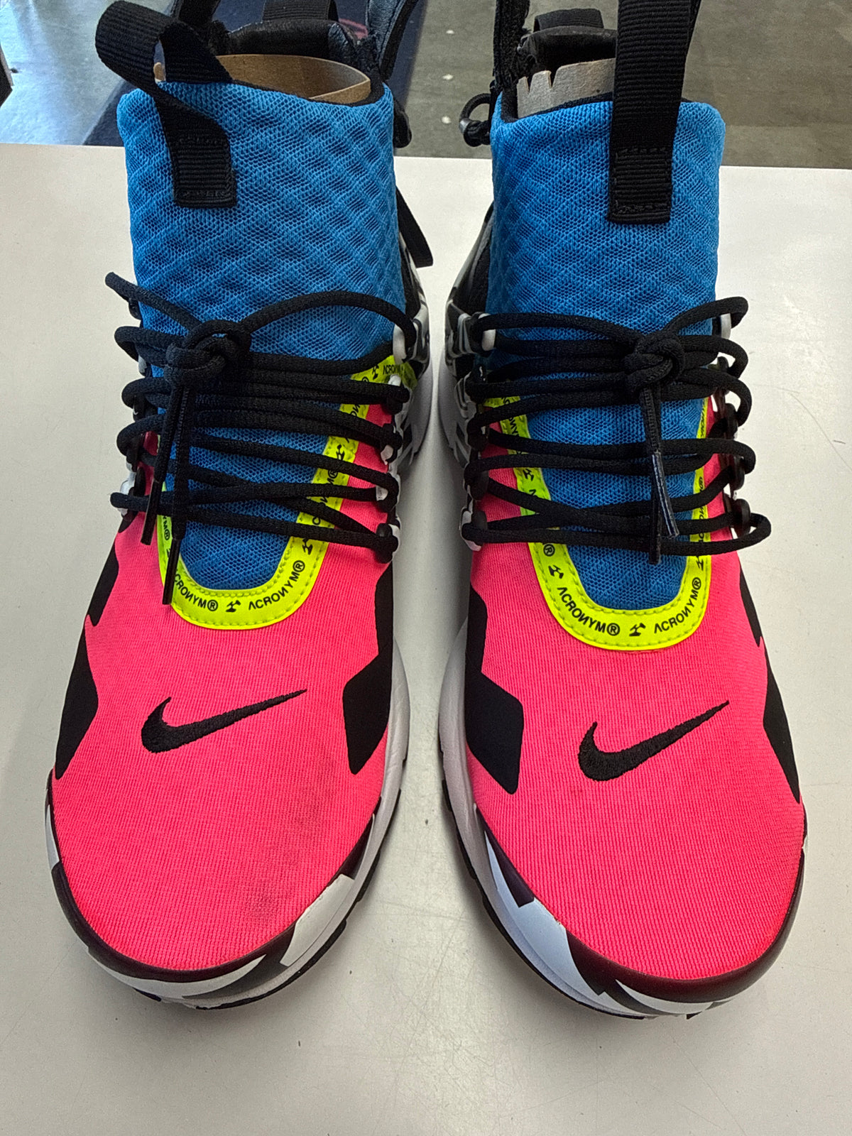 AIR PRESTO MID ACRONYM RACER PINK - SIZE 9 (WORN) - SUPER CLEAN