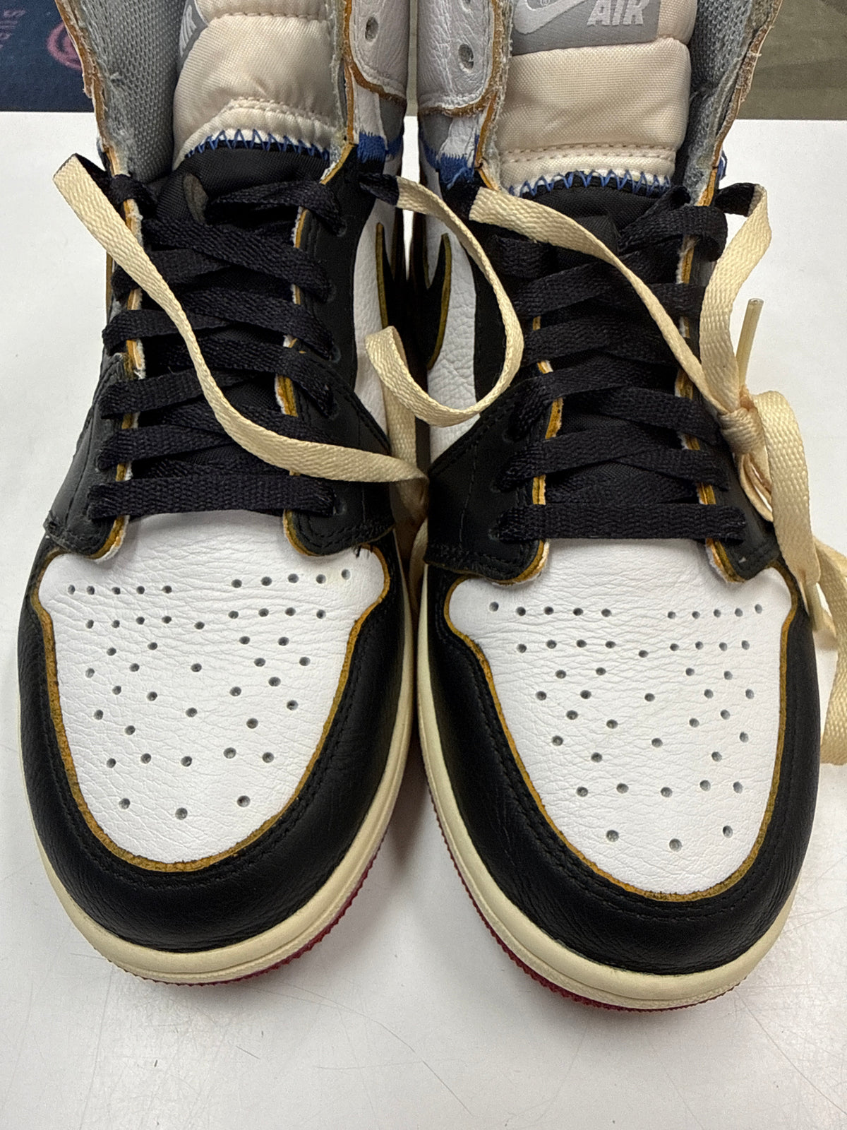 AIR JORDAN 1 HIGH UNION BLACK TOE - SIZE 8.5 (WORN)