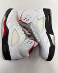 AIR JORDAN 5 FIRE RED SILVER TONGUE 2020 - SIZE 9 (WORN)