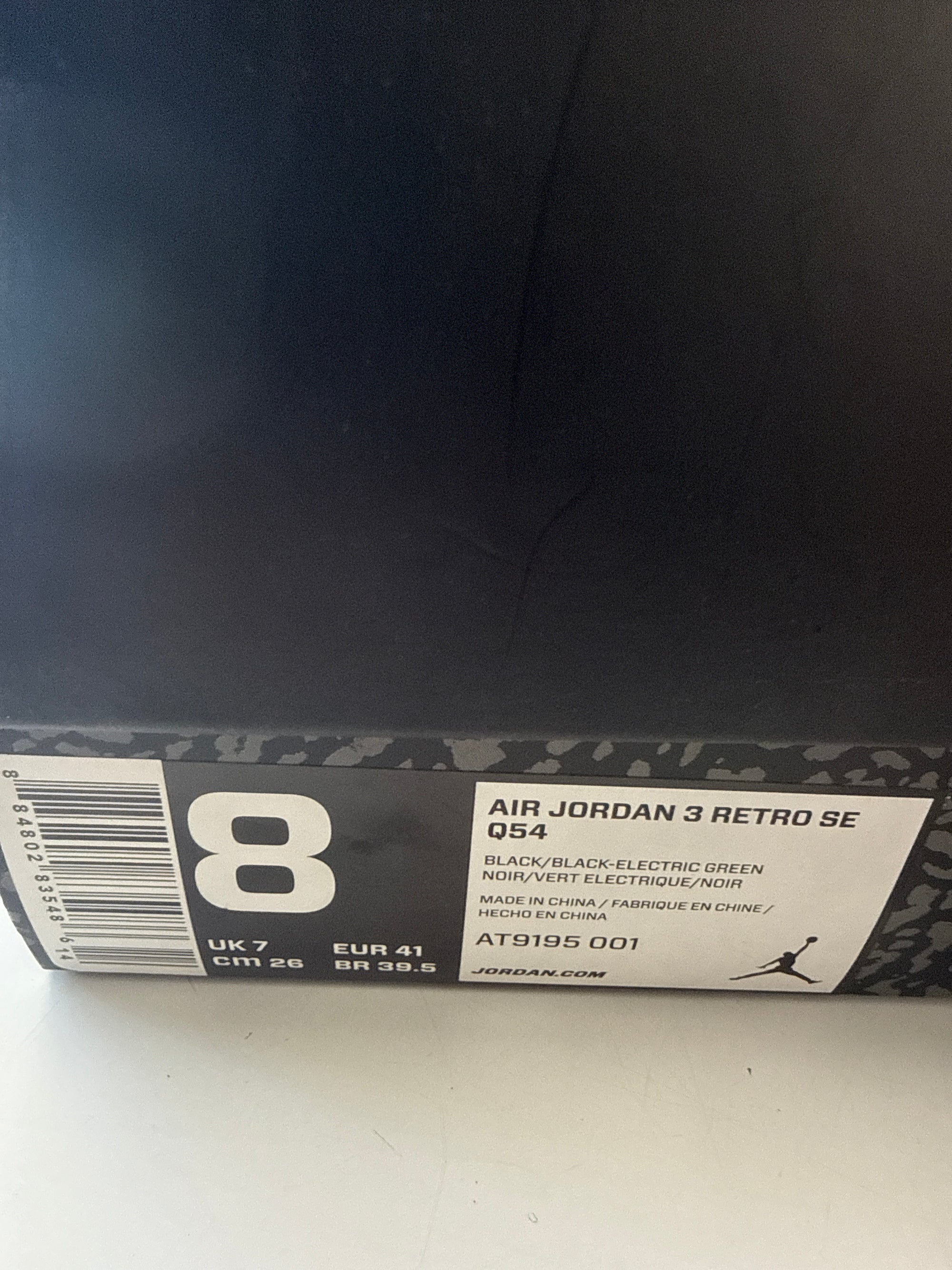 AIR JORDAN 3 QUAI54 - SIZE 8 (WORN )