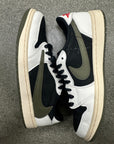 WMNS AIR JORDAN 1 LOW TRAVIS SCOTT OLIVE - SIZE W9 M7.5 (WORN) - SUPER CLEAN