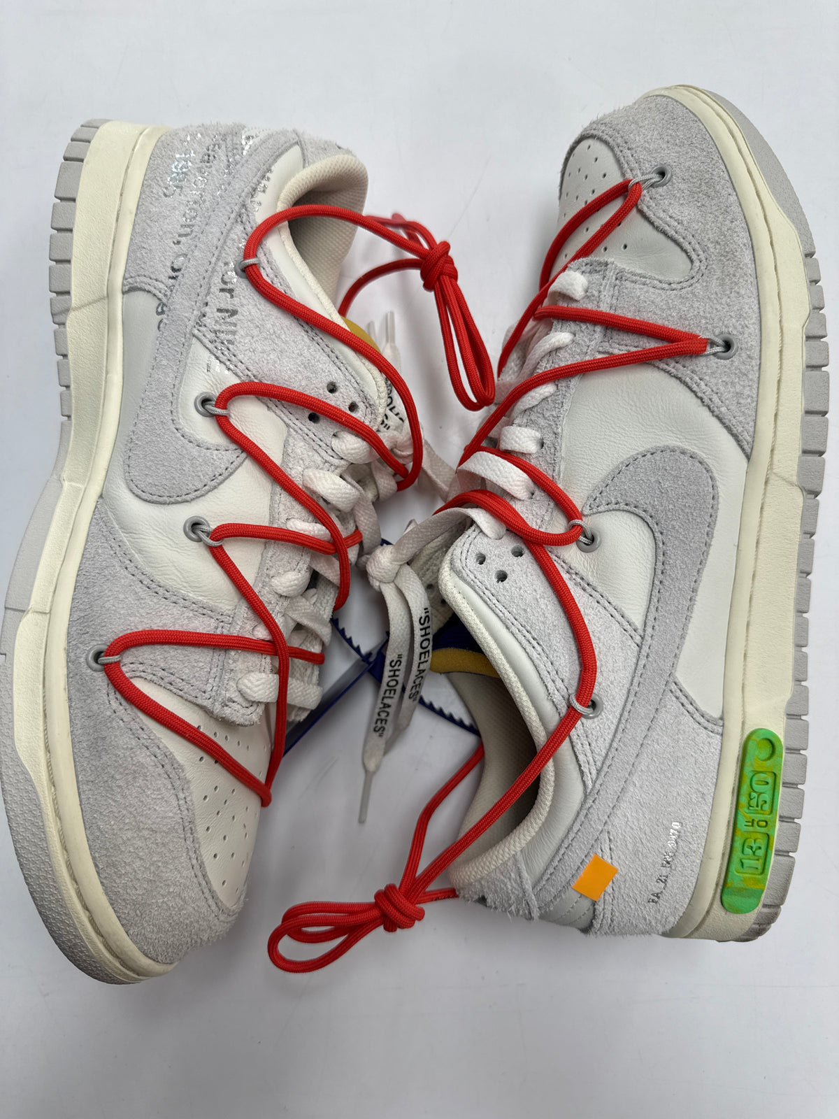 OFF WHITE NIKE DUNK LOT 13 - SIZE 11 (WORN)