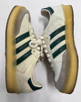 SAMBA KITH CLARKS 8TH STREET SAMBA BY RONNIE FIEG CHALK WHITE GREEN - SIZE 8 (WORN)
