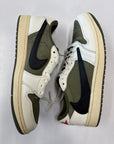AIR JORDAN 1 LOW TRAVIS SCOTT OLIVE - SIZE 9.5 (WORN)