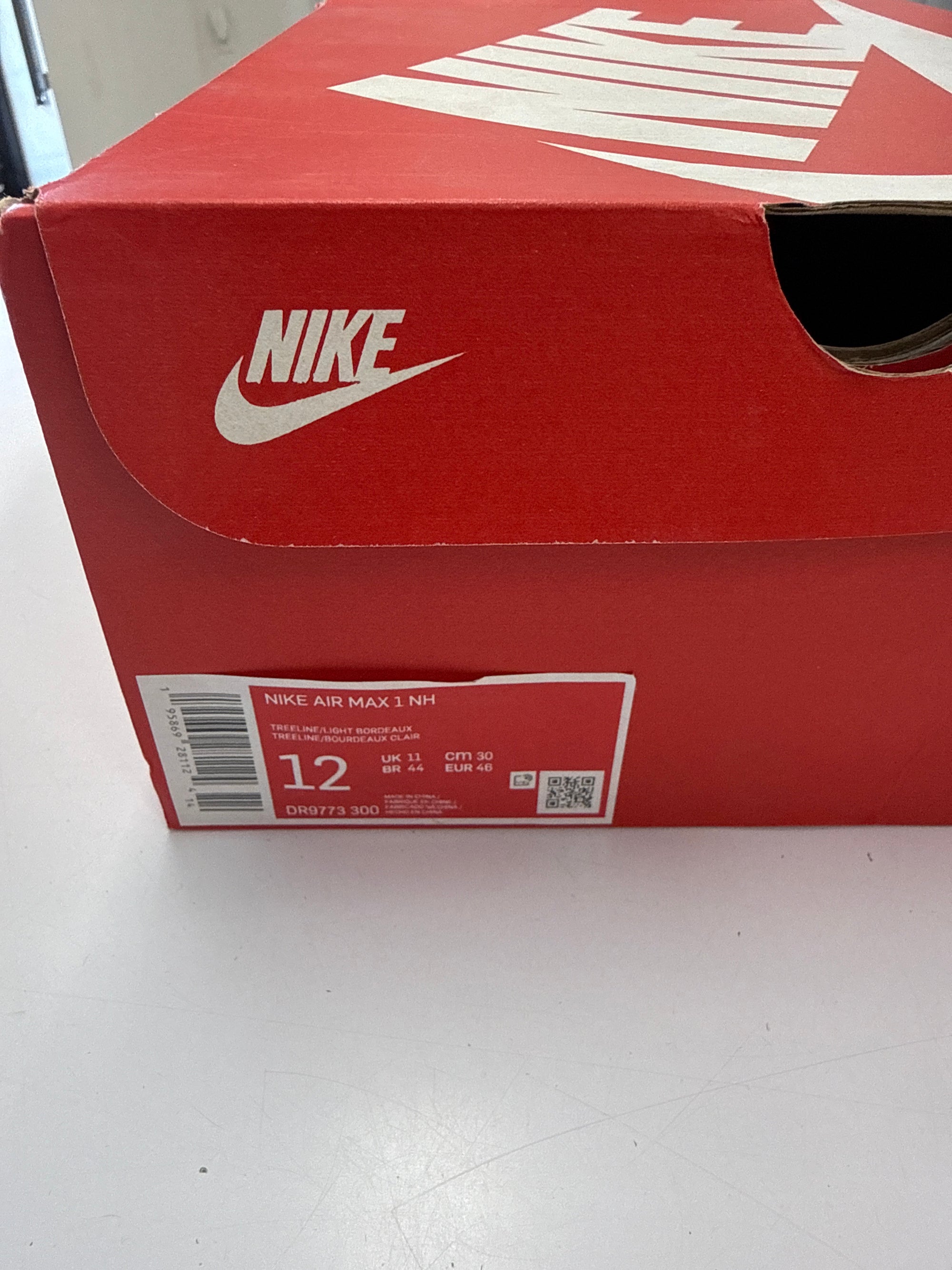 AIR MAX 1 TREELINE - SIZE 12 (WORN)
