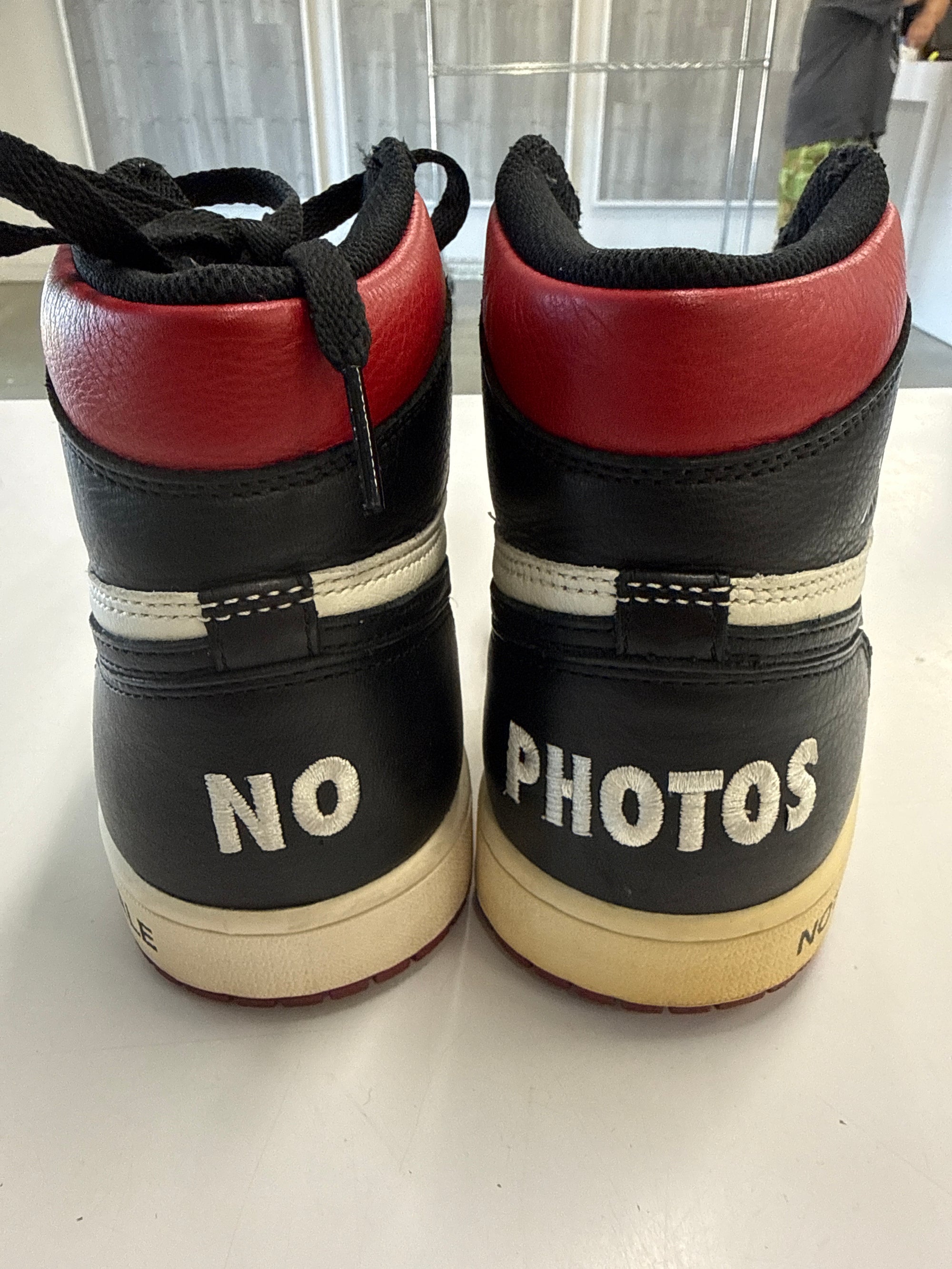 AIR JORDAN 1 HIGH NOT FOR RESALE - SIZE 10 (WORN) - MIDSOLE YELLOWING