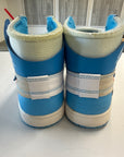 OFF WHITE AIR JORDAN 1 HIGH UNIVERSITY BLUE - SIZE 8.5 (WORN)