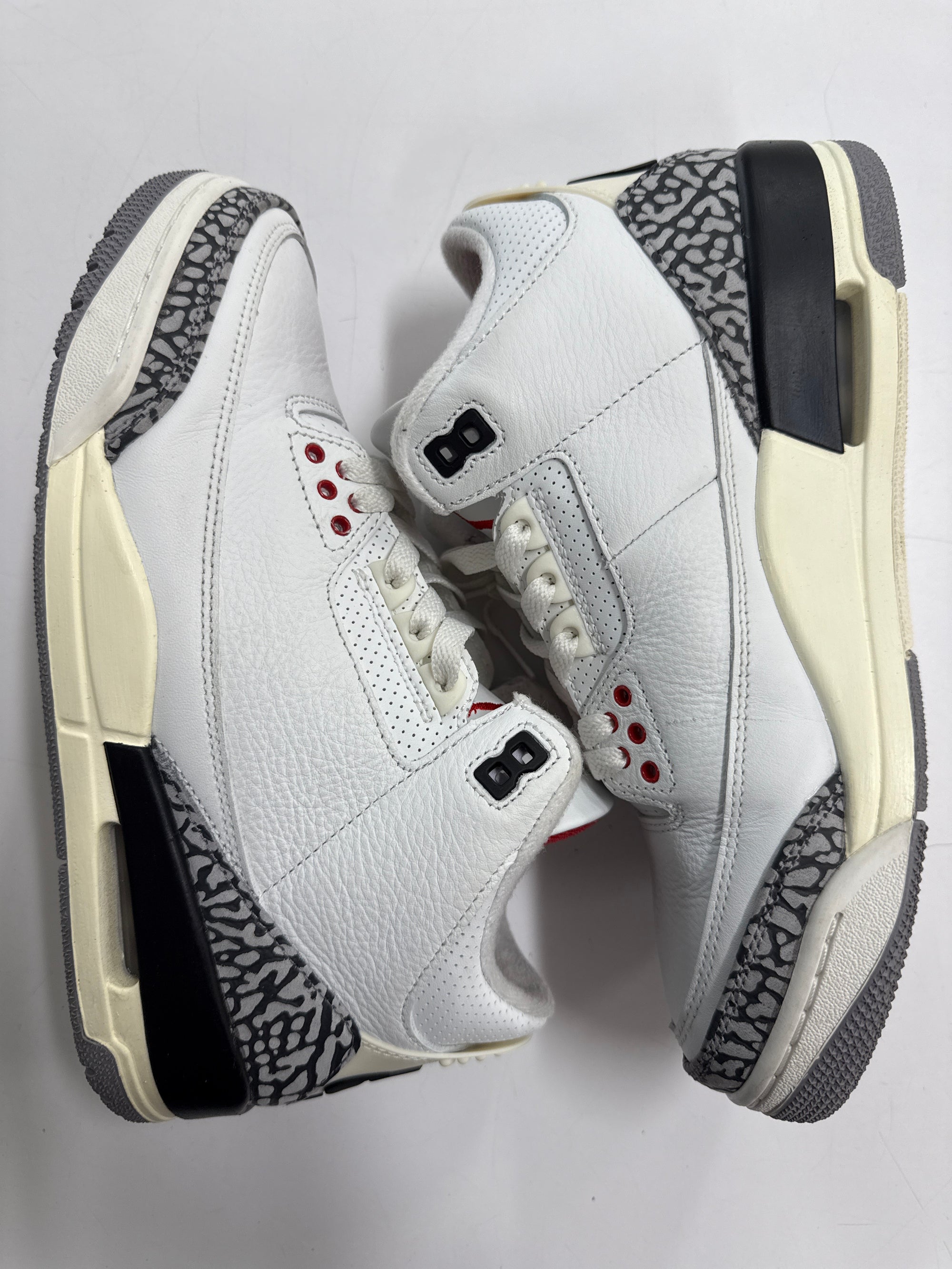 AIR JORDAN 3 WHITE CEMENT REIMAGINED - SIZE 7.5 (WORN)