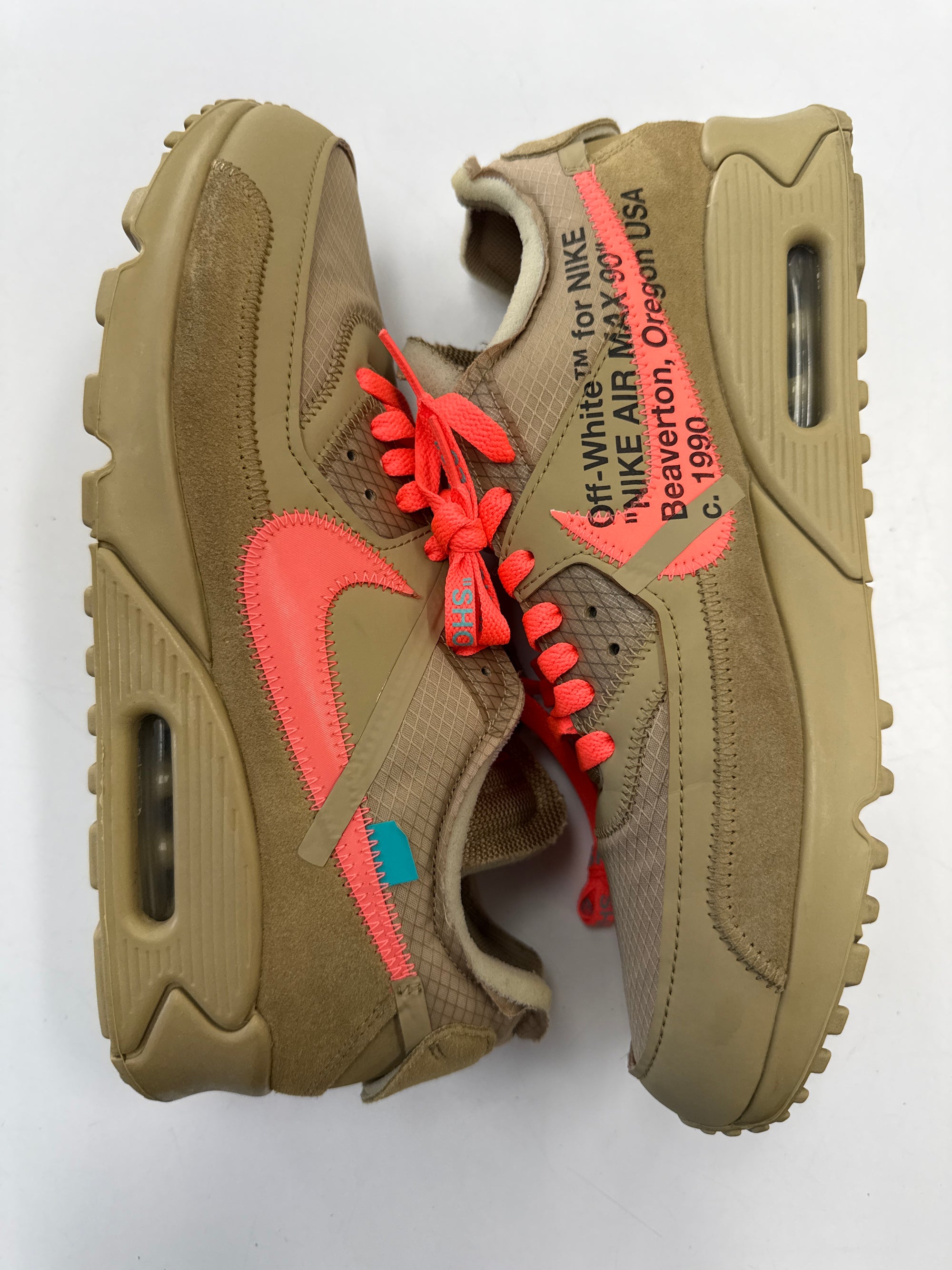 OFF WHITE AIR MAX 90 BEIGE - SIZE 11.5 (WORN)