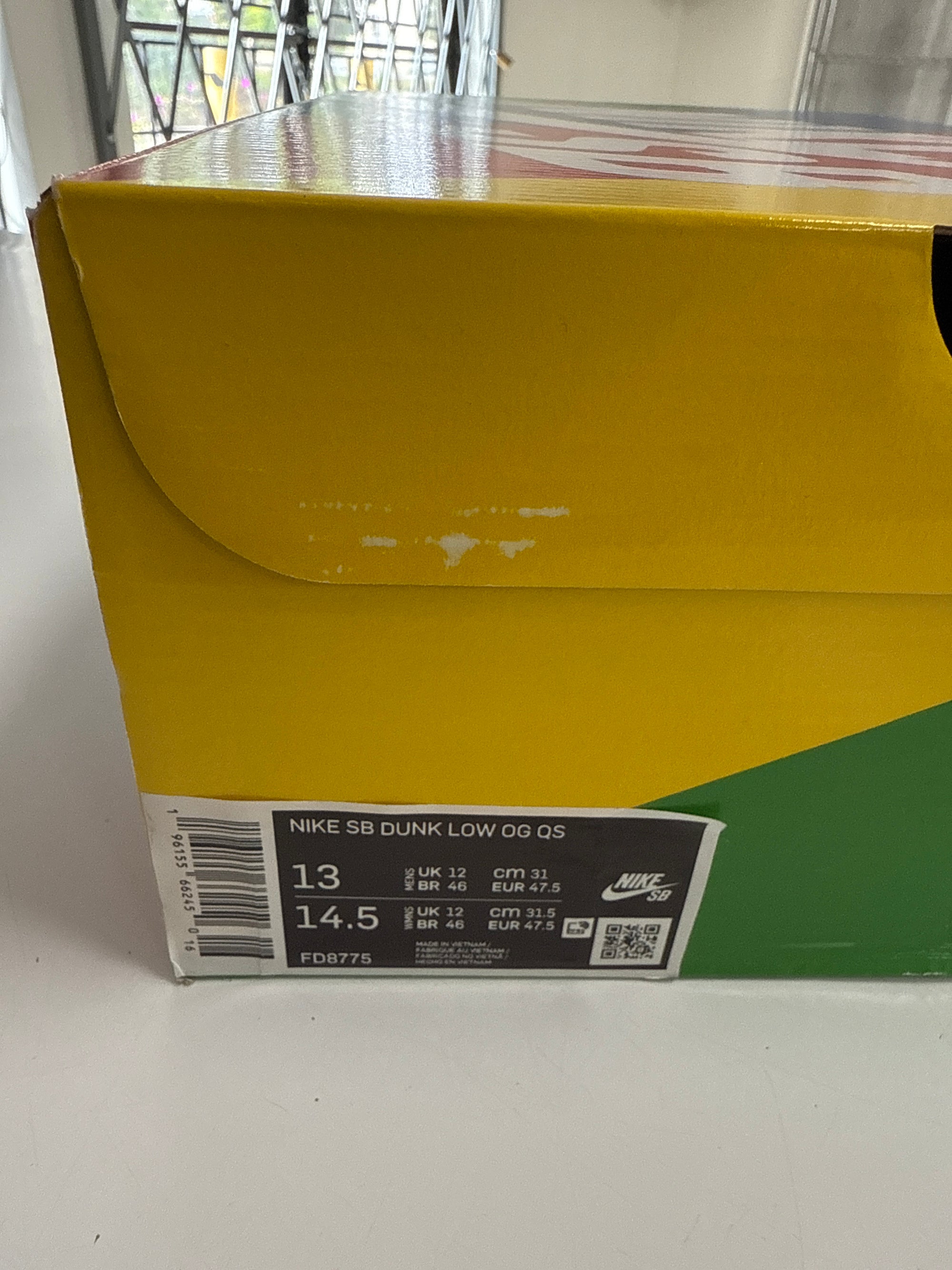 SB DUNK LOW OG QS HUF SAN FRANCISCO - SIZE 13 (WORN)