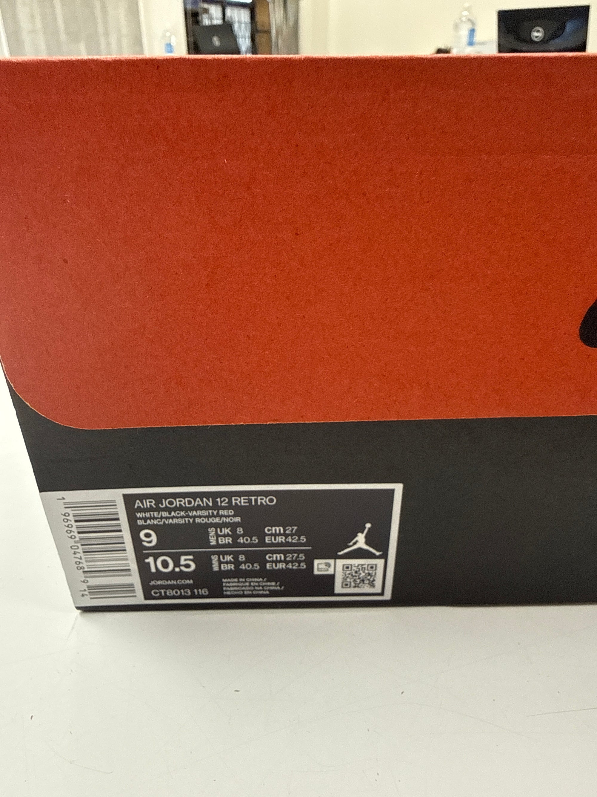 AIR JORDAN 12 CHERRY 2023 - SIZE 9 (WORN) - SUPER CLEAN