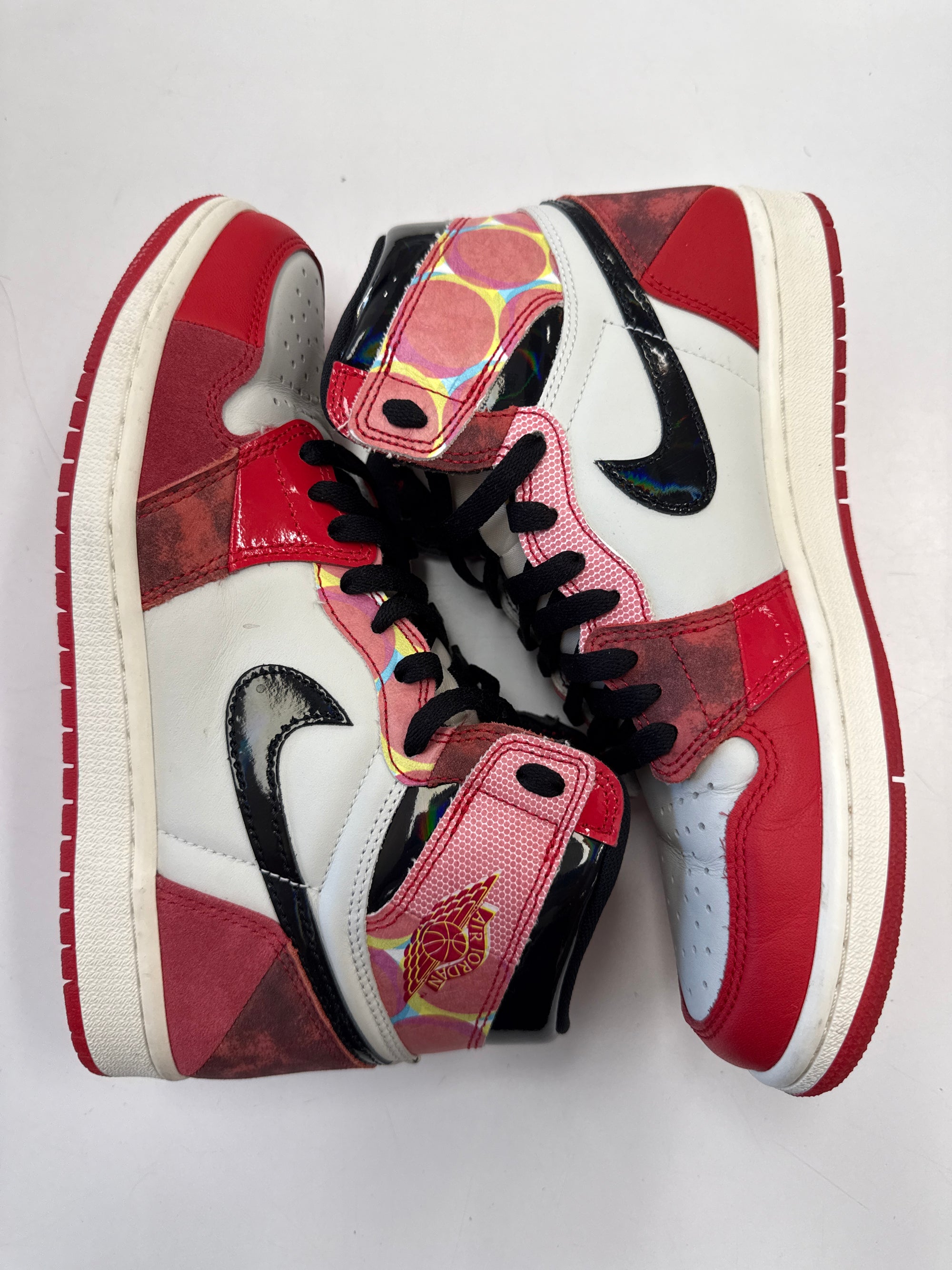 AIR JORDAN 1 HIGH SPIDER MAN ACROSS THE SPIDER VERSE - SIZE 8 (WORN) - SUPER CLEAN
