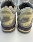 WMNS AIR JORDAN 3 A MA MANIERE WHITE - SIZE W10.5 M9 (WORN)