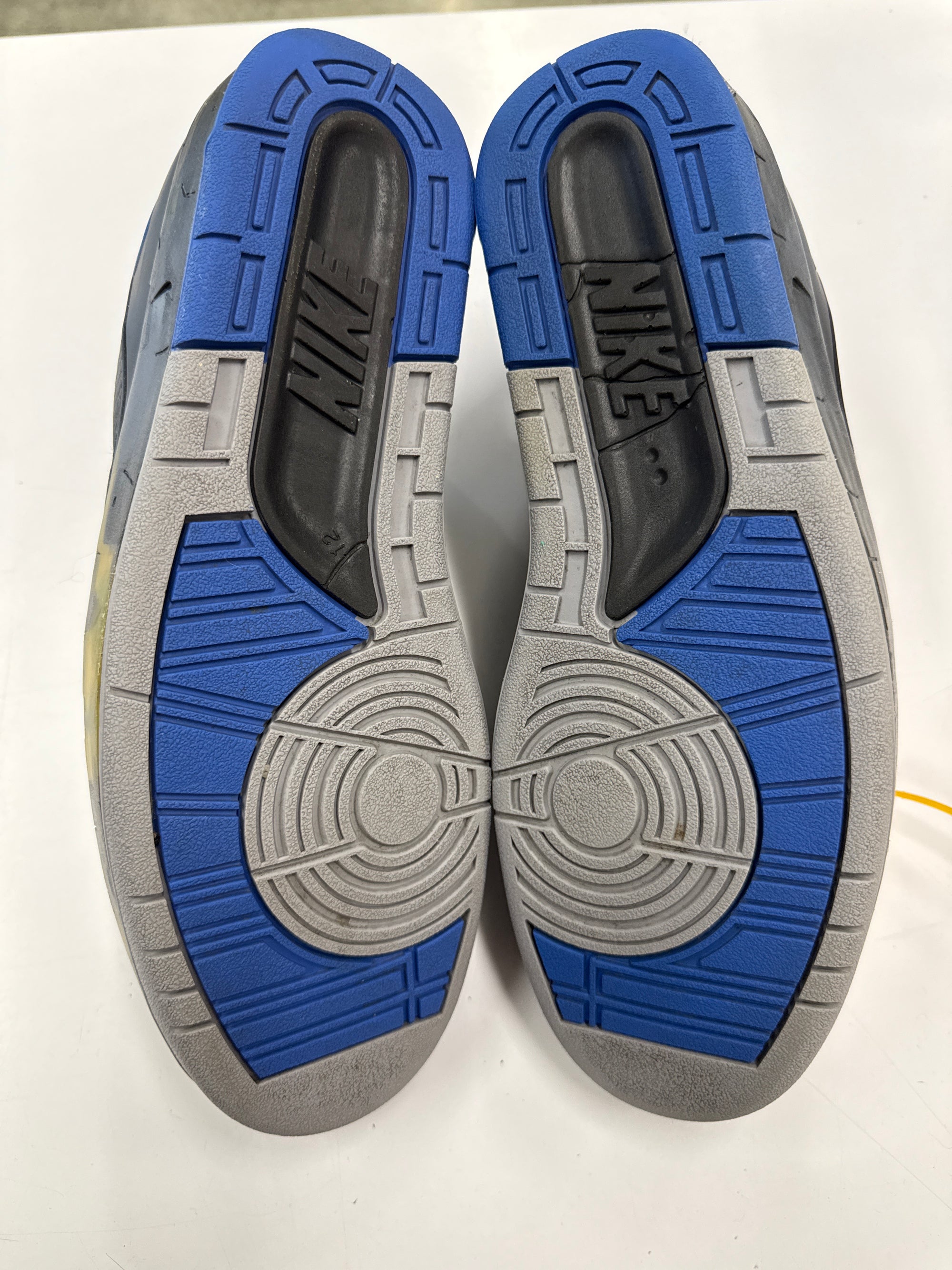 OFF WHITE JORDAN 2 LOW BLACK BLUE - SIZE 12 (WORN)