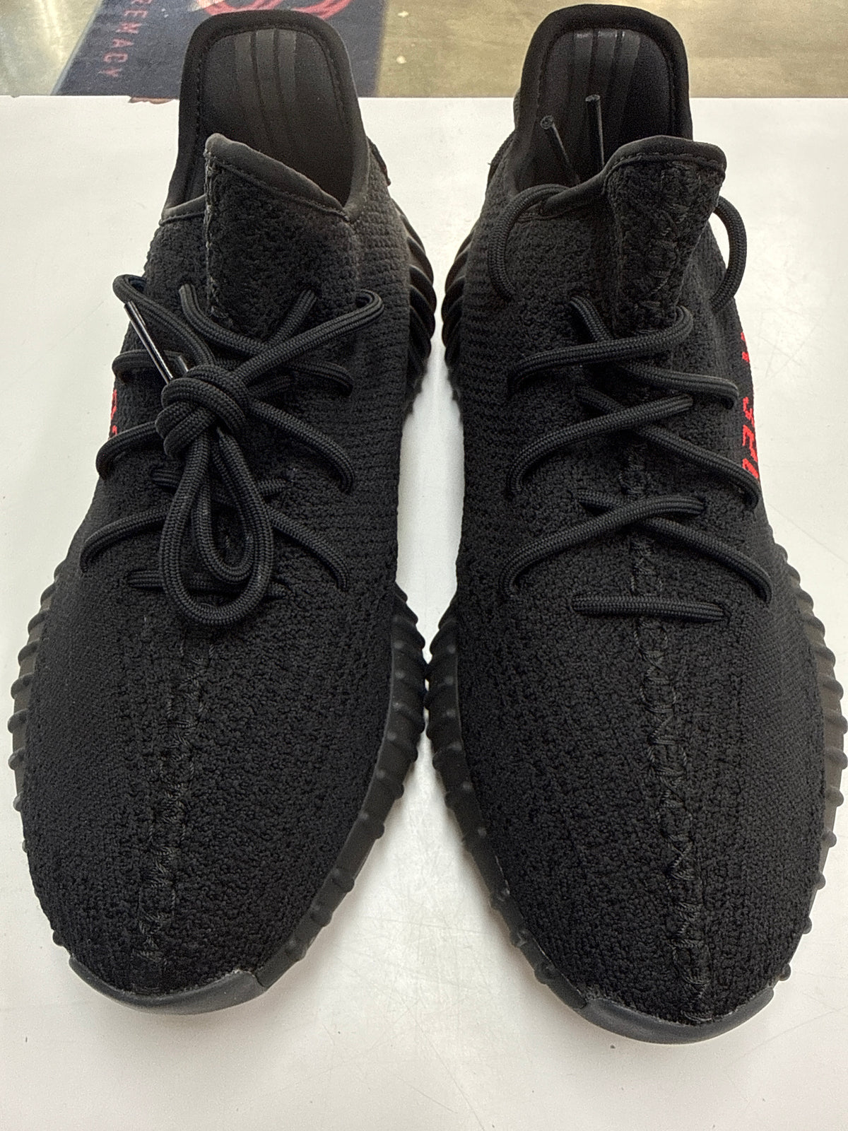 YEEZY BOOST 350 V2 BLACK RED - SIZE 11 (WORN)