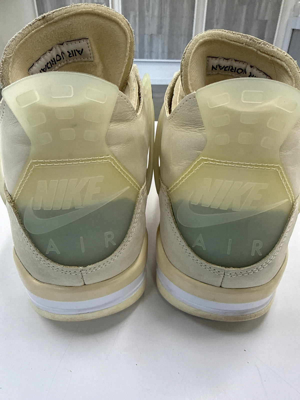 OFF WHITE WMNS AIR JORDAN 4 SAIL - SIZE W12 M10.5 (WORN)
