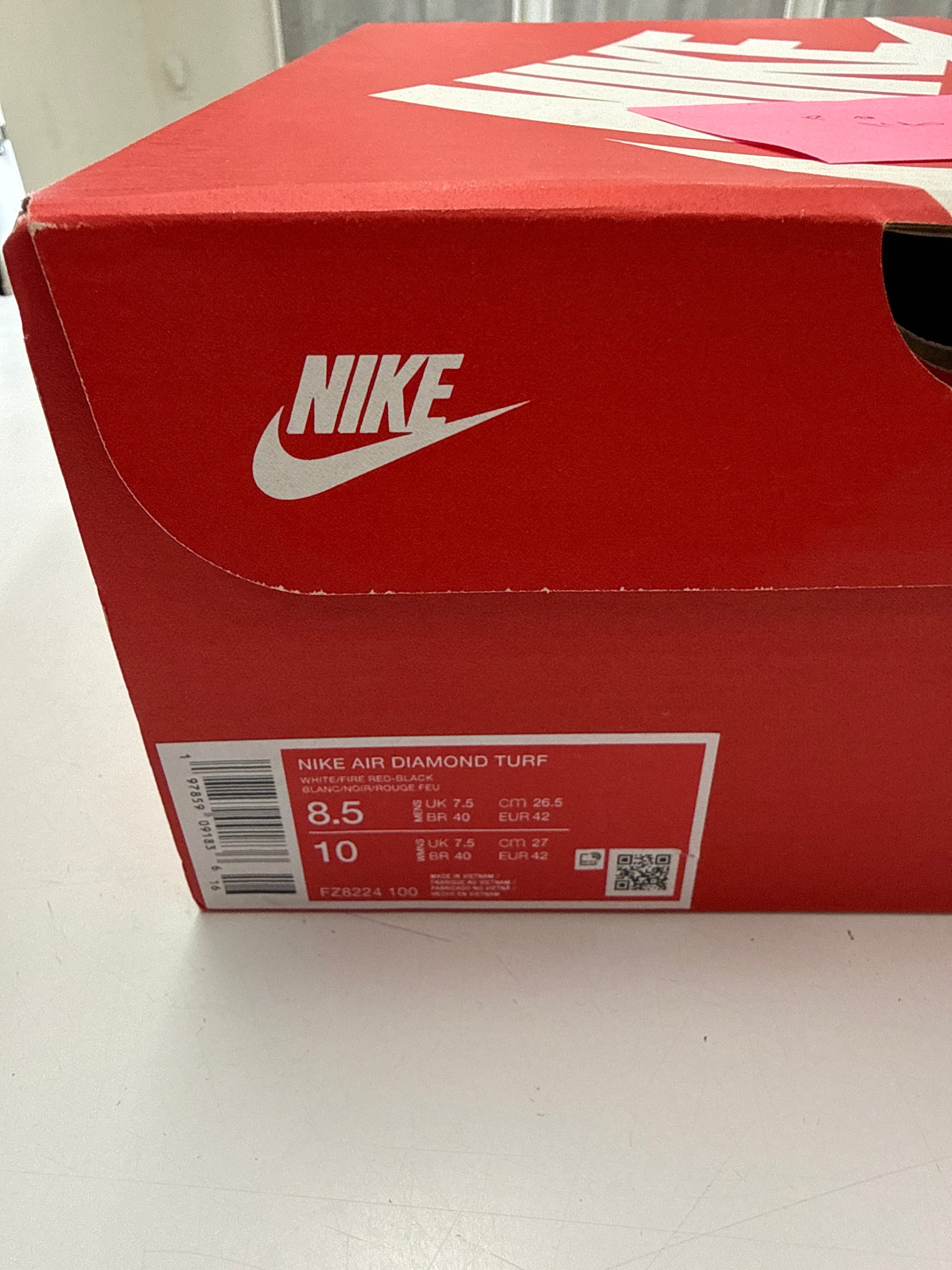 NIKE AIR DIAMOND TURF 49ERS - SIZE 8.5 (WORN)