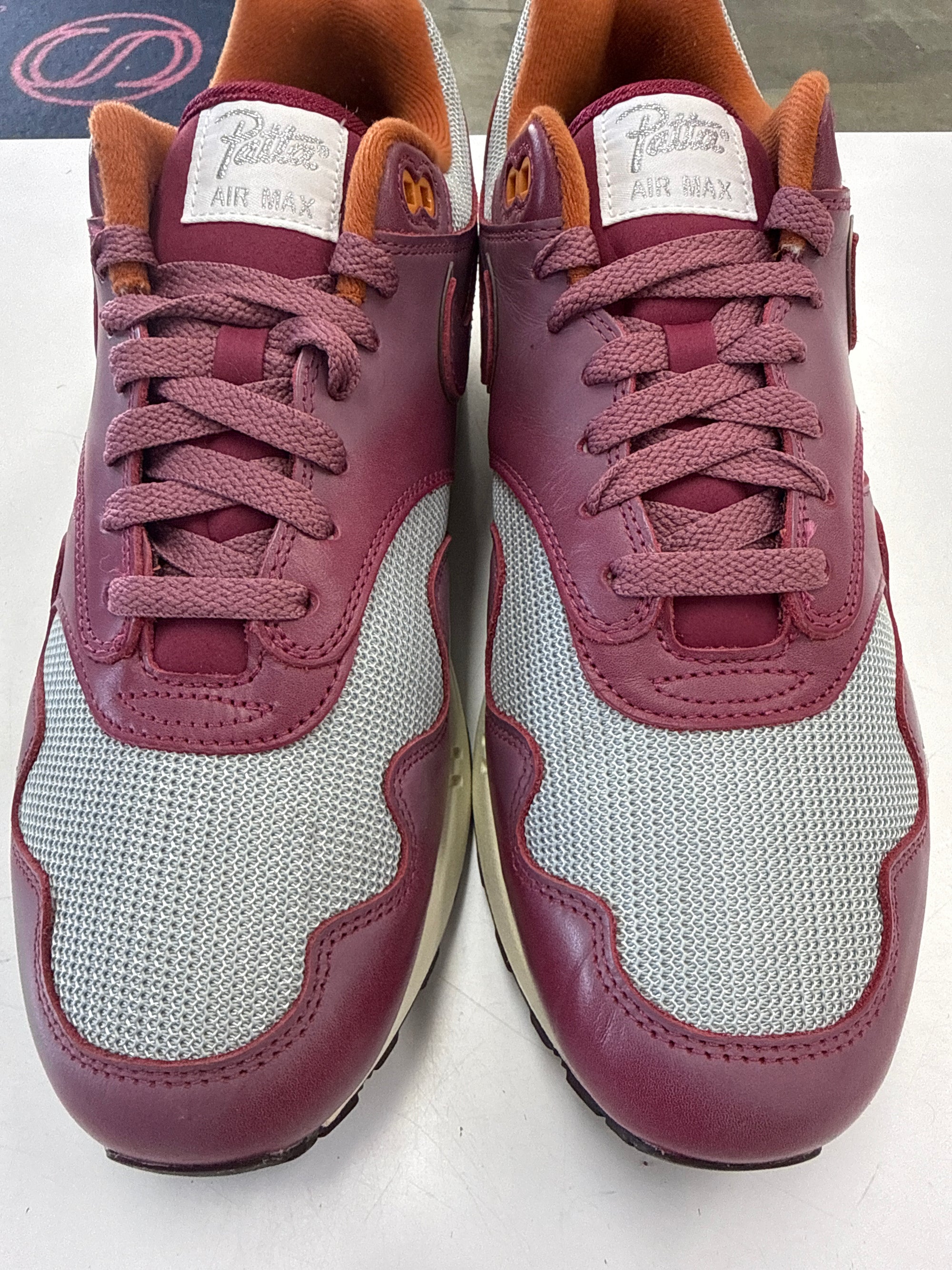AIR MAX 1 PATTA WAVES RUSH MAROON - SIZE 10.5 (WORN)