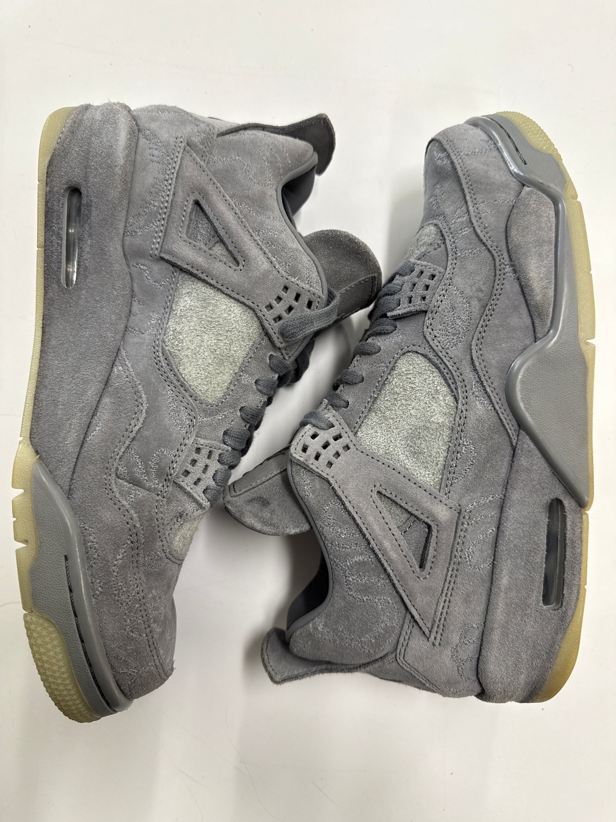 AIR JORDAN 4 KAWS COOL GREY - SIZE 10 (WORN)
