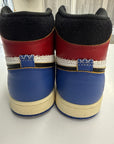 AIR JORDAN 1 HIGH FRAGMENT X UNION LA VARSITY RED SPORT ROYAL - SIZE 8.5 (WORN)