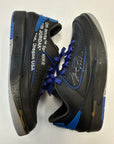 OFF WHITE AIR JORDAN 2 LOW BLACK BLUE - SIZE 9 (WORN)