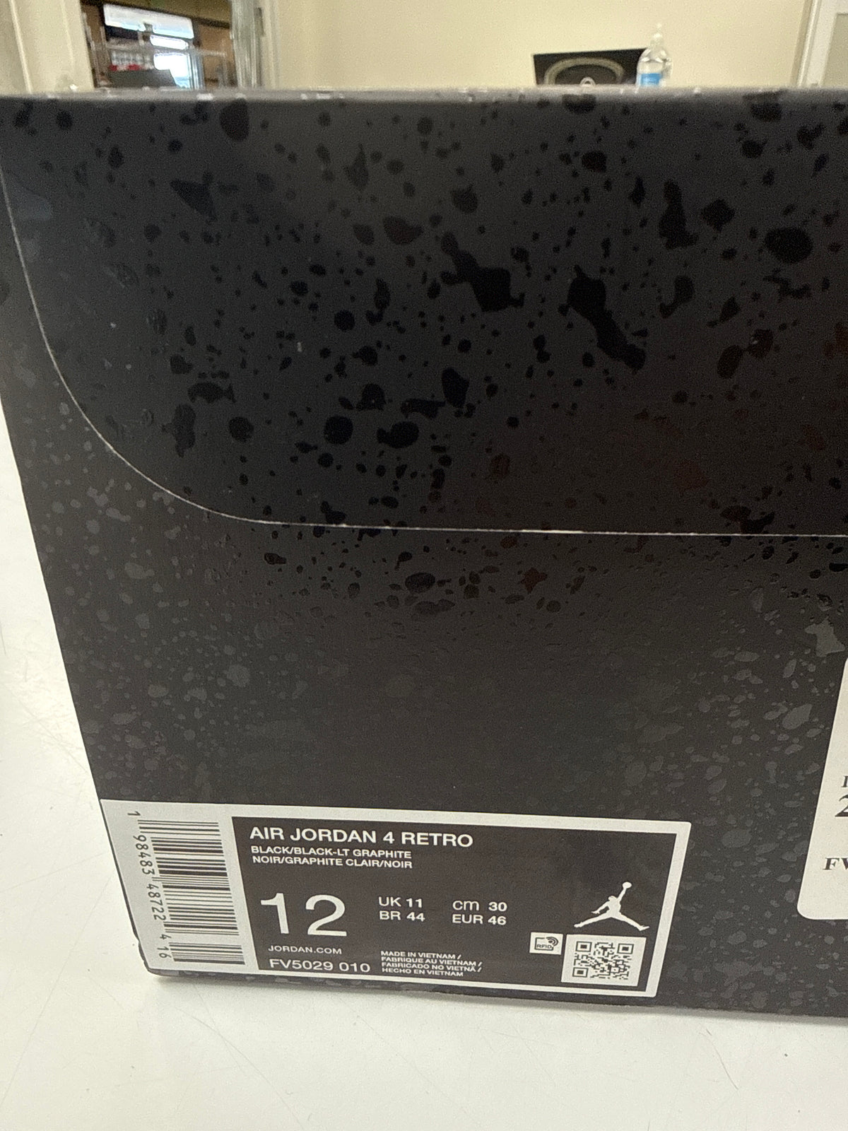 AIR JORDAN 4 BLACK CAT - SIZE 12 (WORN) - SUPER CLEAN