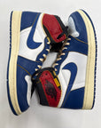 AIR JORDAN 1 HIGH UNION STORM BLUE - SIZE 10 (WORN)