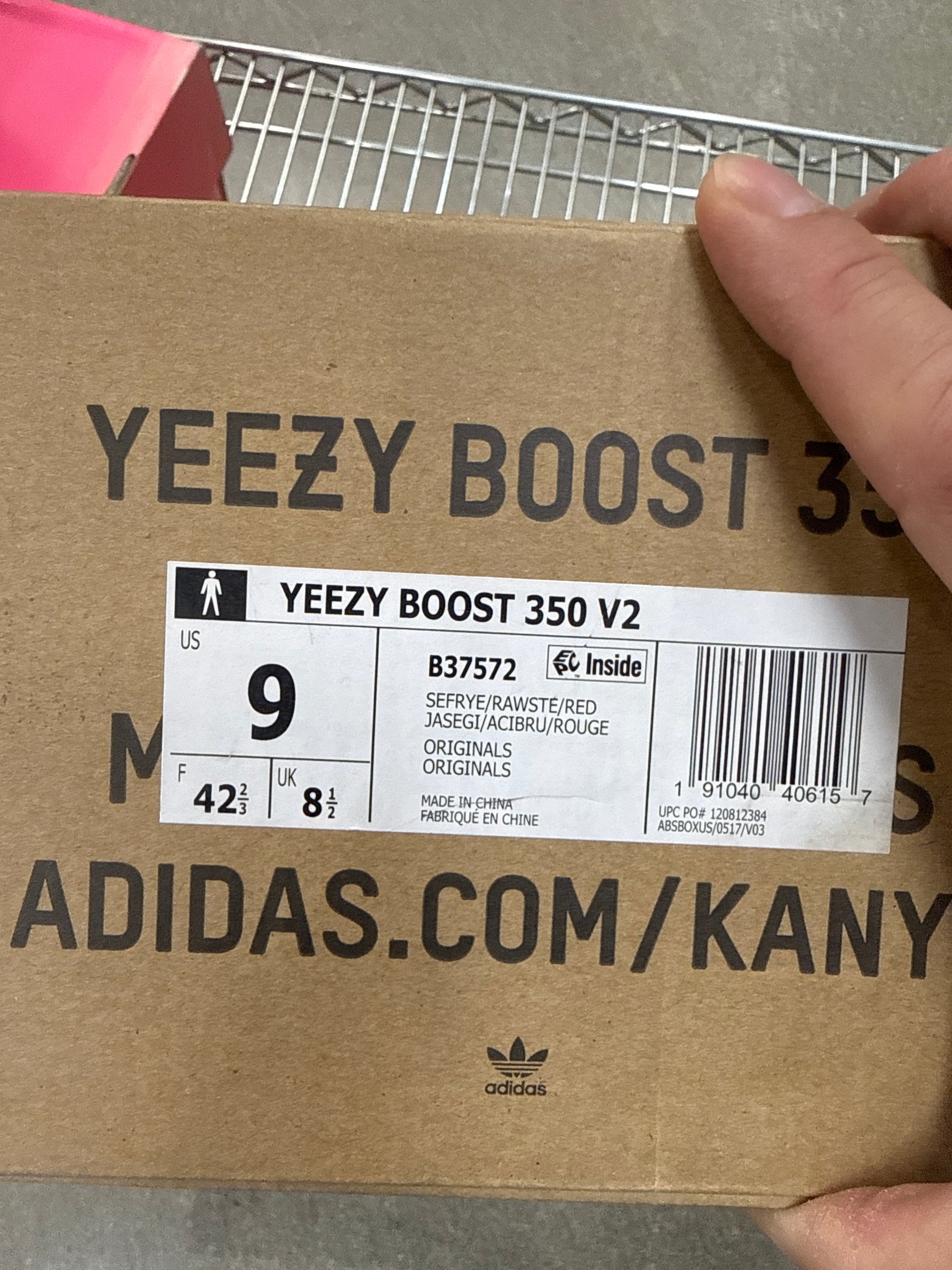 YEEZY BOOST 350 V2 SEMI FROZEN - SIZE 9 (WORN)